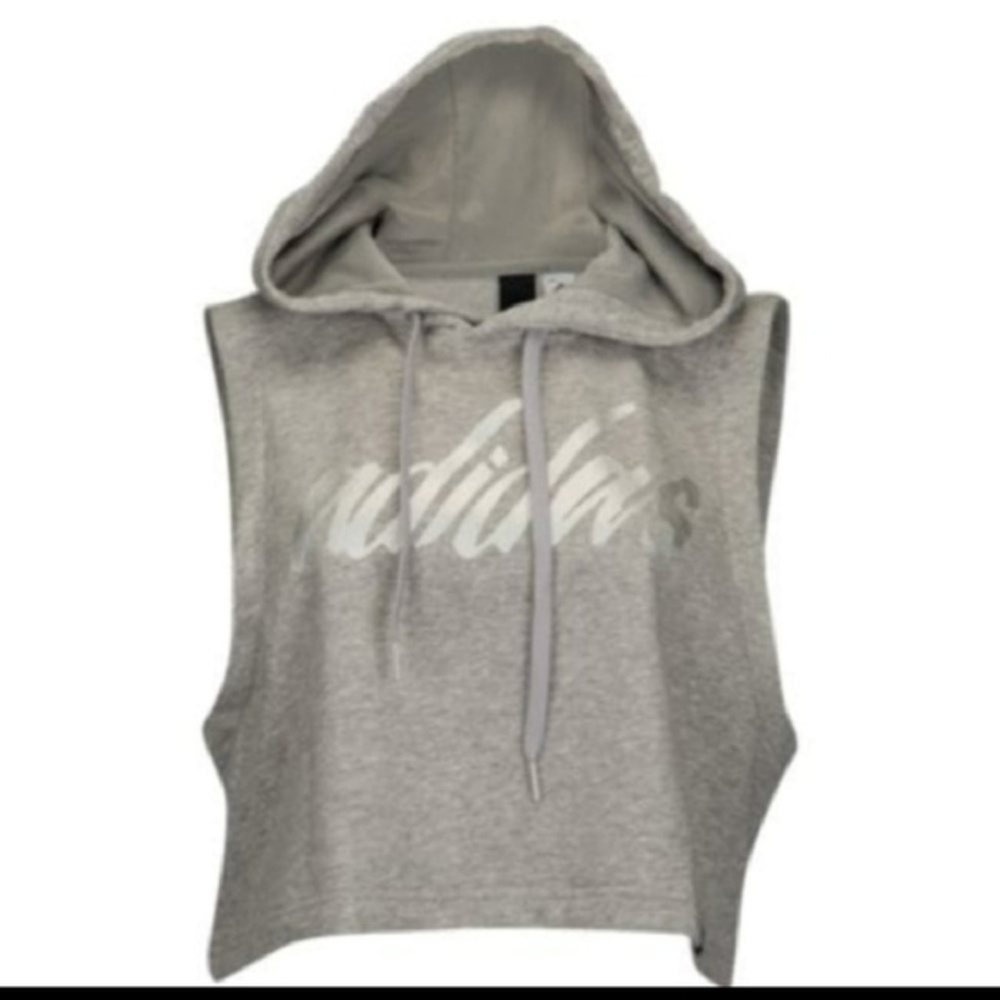 New! Adidas sleeveless cropped hoodie